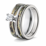 Mossy Oak Breakup Infinity Camo Ring Set for Her 