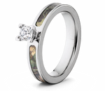 Mossy Oak New Breakup Camo Engagement Ring 4mm - 1/2Ct 