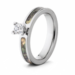 Mossy Oak New Breakup Camo Engagement Ring 4mm - 1/2Ct 