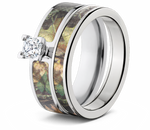 Mossy Oak New Breakup Camo Ring Set for Her 