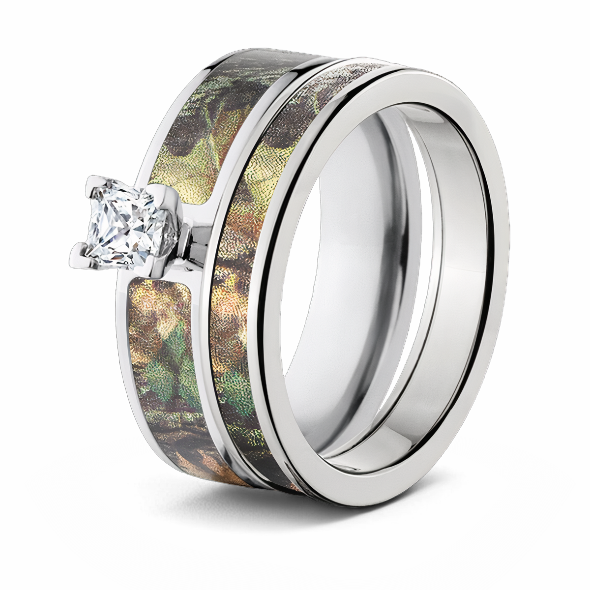 Mossy Oak New Breakup Camo Ring Set for Her 