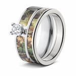 Mossy Oak New Breakup Camo Ring Set for Her 