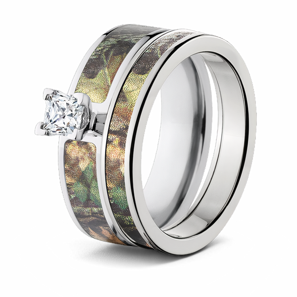 Mossy Oak New Breakup Camo Ring Set for Her 