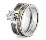 Mossy Oak New Breakup Camo Ring Set for Her 