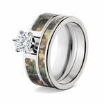 Mossy Oak New Breakup Camo Ring Set for Her 