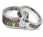Mossy Oak Obsession Matching Camo Ring Set for Him and Her 
