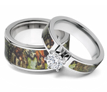 Mossy Oak Obsession Matching Camo Ring Set for Him and Her 