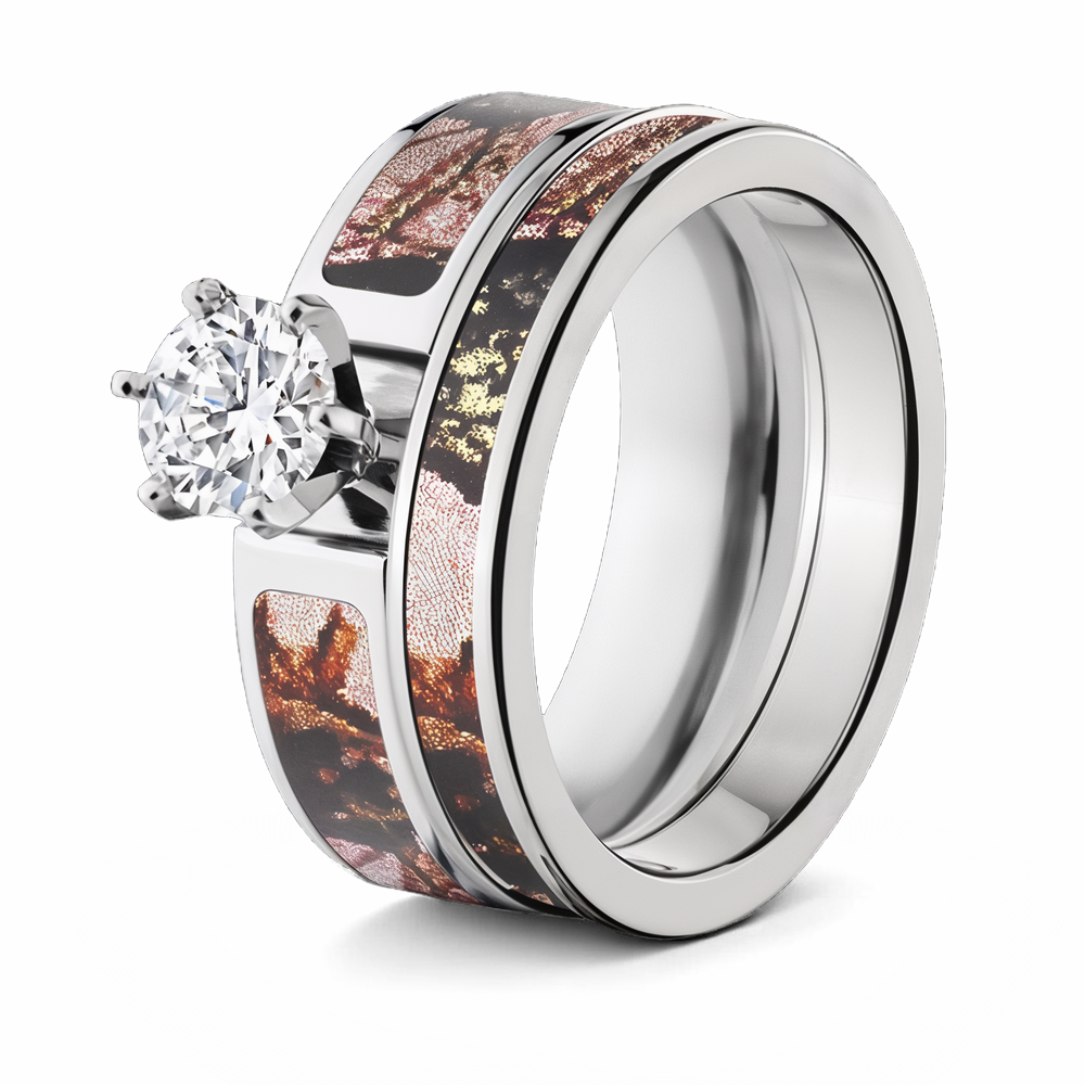 Mossy Oak Pink Breakup Camo Ring Set 