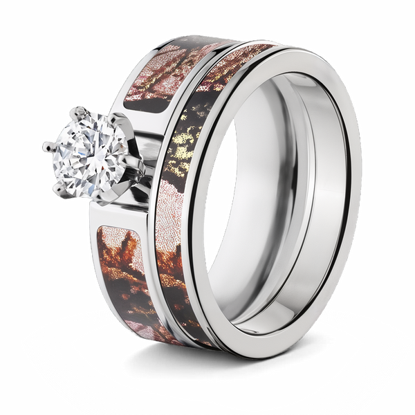 Mossy Oak Pink Breakup Camo Ring Set 