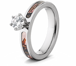 Mossy Oak Pink Camo Engagement Ring - 4mm 