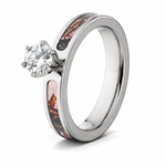 Mossy Oak Pink Camo Engagement Ring - 4mm 