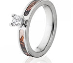 Mossy Oak Pink Camo Engagement Ring - 4mm 