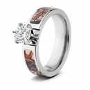 Mossy Oak Pink Camo Engagement Ring 1 CT - 6mm - Camo Ever After