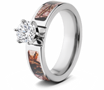 Mossy Oak Pink Camo Engagement Ring 1 CT - 6mm - Camo Ever After