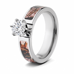 Mossy Oak Pink Camo Engagement Ring 1 CT - 6mm - Camo Ever After