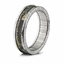 Damascus Ring with Your Choice of Mossy Oak Inlay - 6mm Domed 
