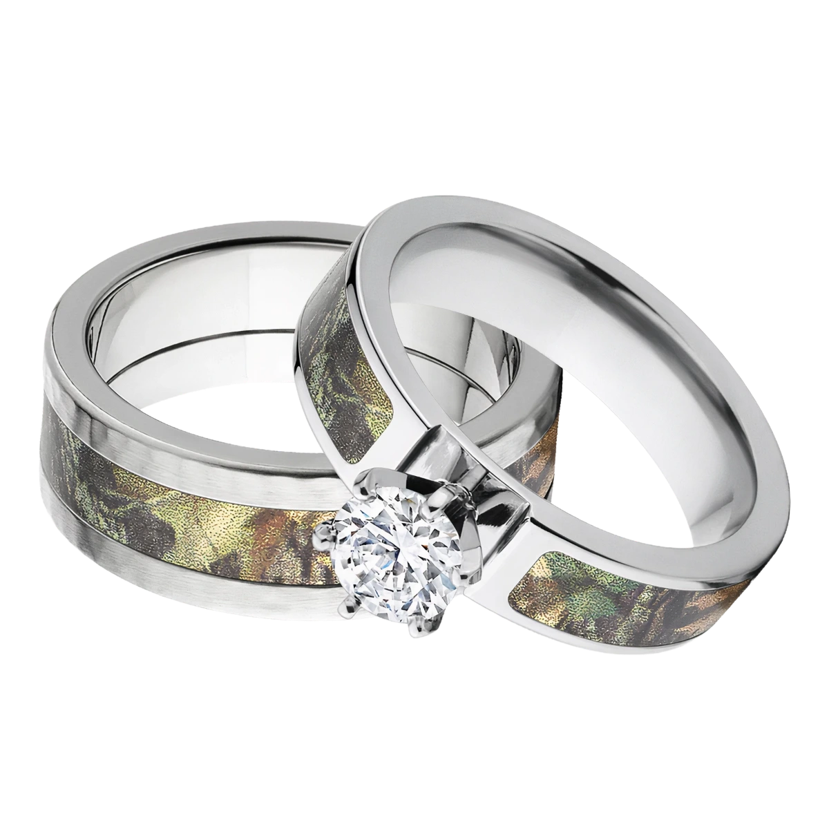Mossy Oak Camo Ring Set for Him and Her - New Breakup 