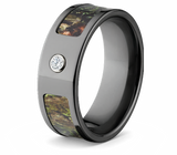 Mossy Oak Band in Zirconium with Real Diamond 