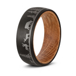 Nature Scene Ring with Wood Sleeve 