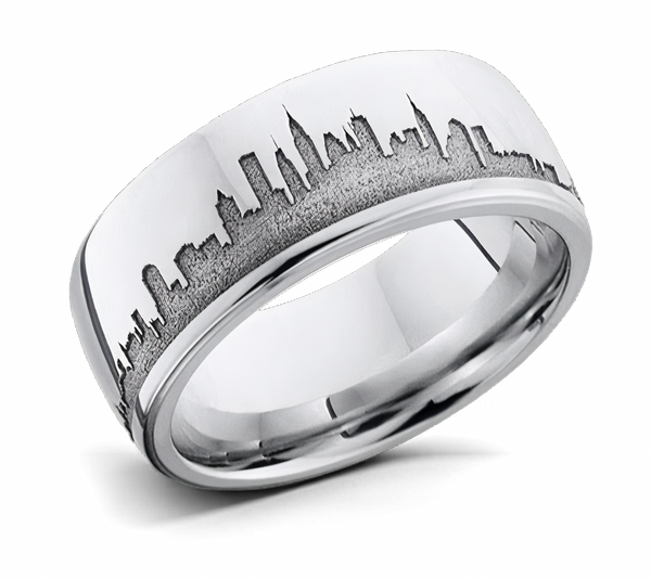 New York Skyline Ring - Cobalt Chrome 8mm 