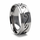 Wave Ring - Titanium 8mm 