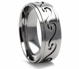 Wave Ring - Titanium 8mm 