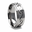 Wave Ring - Titanium 8mm 