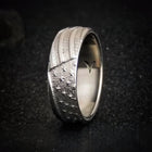 Old Glory Polished Titanium American Flag Ring 