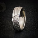 Old Glory Polished Titanium American Flag Ring 