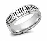 Piano Keys Ring - Cobalt 8mm 