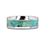 Turquoise Tungsten Wedding Band