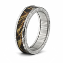 Damascus Ring with Your Choice of Realtree Inlay - 6mm Domed 