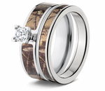 Realtree AP Camo Bridal Ring Set for Her 
