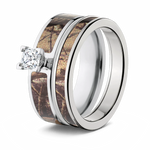 Realtree AP Camo Bridal Ring Set for Her 