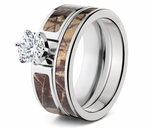 Realtree AP Camo Bridal Ring Set for Her 
