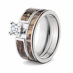 Realtree AP Camo Bridal Ring Set for Her 