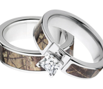 Realtree AP Camo Matching Ring Set for Him and Her 