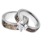 Realtree AP Camo Matching Ring Set for Him and Her 