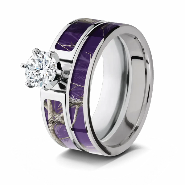 Realtree AP Purple Bridal Set - CZ or Diamond Option 
