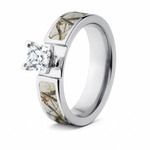 Realtree AP Snow Camo Engagement Ring 1CT - 6mm 
