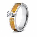Realtree Orange Camo Engagement Ring 6mm 