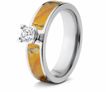 Realtree Orange Camo Engagement Ring 6mm 