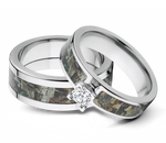 Realtree Timber Matching Camo Ring Set for Him and Her 