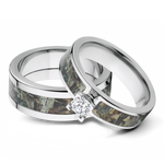 Realtree Timber Matching Camo Ring Set for Him and Her 