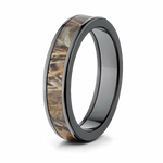 Realtree Max 4 Black Camo Ring - Pick Width 