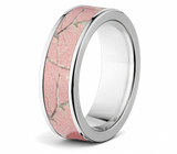 Realtree Pink Camo Wedding Ring - Titanium 7mm 