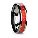 Red Opal Tungsten Ring 