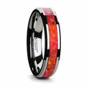 Red Opal Tungsten Ring 
