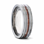 Ring with Three Inlays - Wood and Antler 