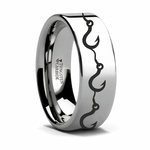 Fishing Hooks Ring - Tungsten 